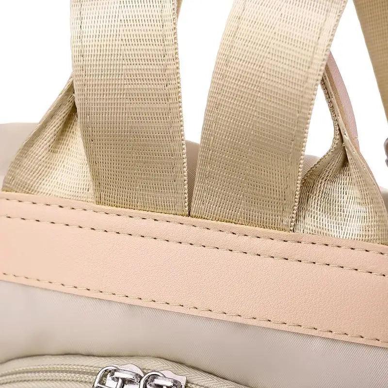 Cloth Backpack Female Embroidery Backpack Bag Nylon Anti-Theft Waterproof Women's Backpack Fashionable Anti-theft Women Backpacks Nice Print School Bag High Quality Large Capacity Backpack (