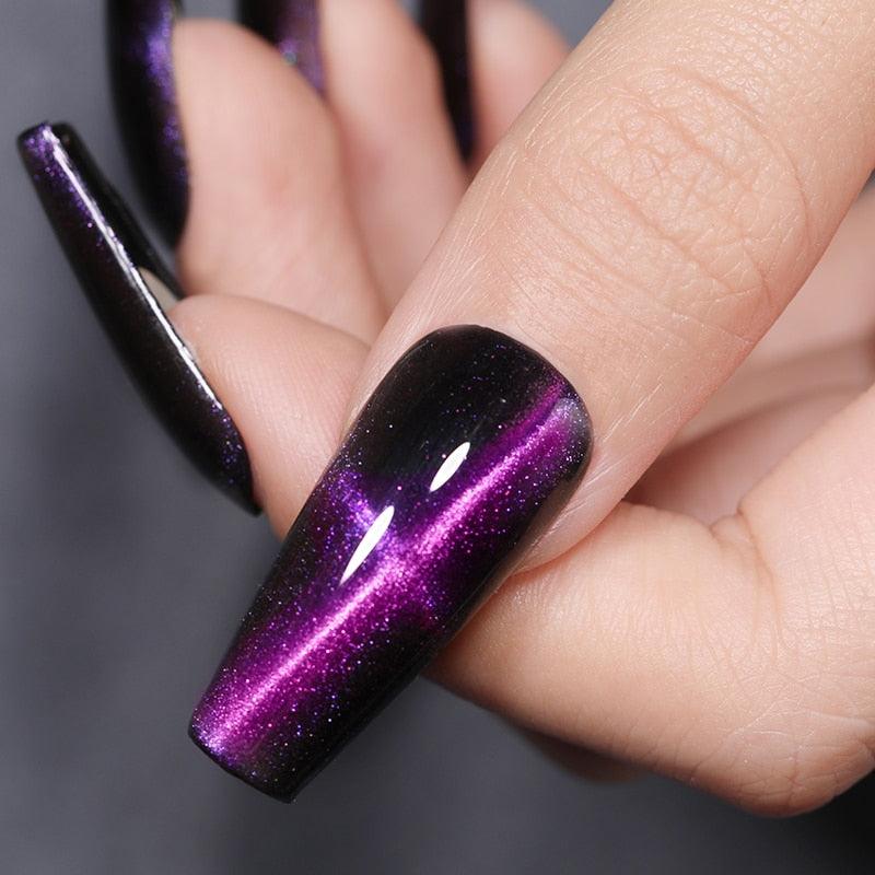 Luxury 5D Cat Magnetic Gel Nail Polish Black Chameleon UV Nail Gel Professional Manicure For Womens