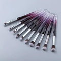 Luxury Cosmic Color New Luxury Crystal Makeup Brushes Powder Foundation Eyeshadow Eyebrow Cosmetics for Face Fan Make Up Brush Set