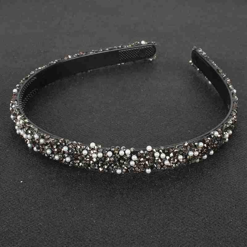 Luxury Crystal Pearl Rhinestone Headbands Fashion Women Hair Accessories Headdress Padded Hairbands Hair Bands Sparkly Hair Hoop Gorgeous Hair Accessories For Women