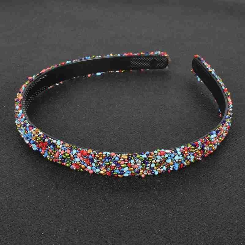 Luxury Crystal Pearl Rhinestone Headbands Fashion Women Hair Accessories Headdress Padded Hairbands Hair Bands Sparkly Hair Hoop Gorgeous Hair Accessories For Women