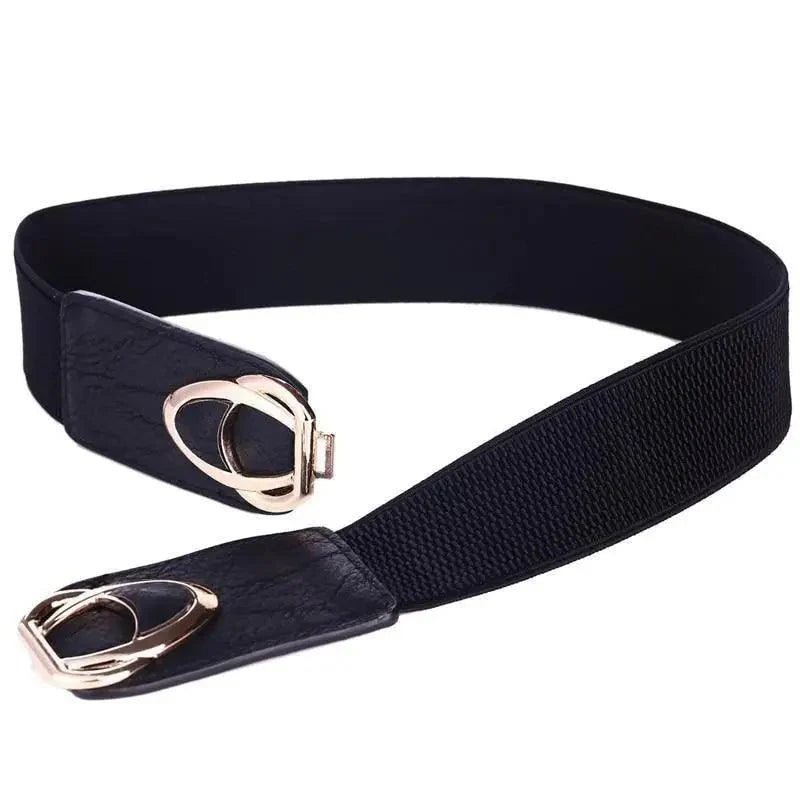 Luxury Elastic PU Leather Wide Belts For Women Fashion Stretchy Thick Waist Dress Plus Size Waistbands For Women