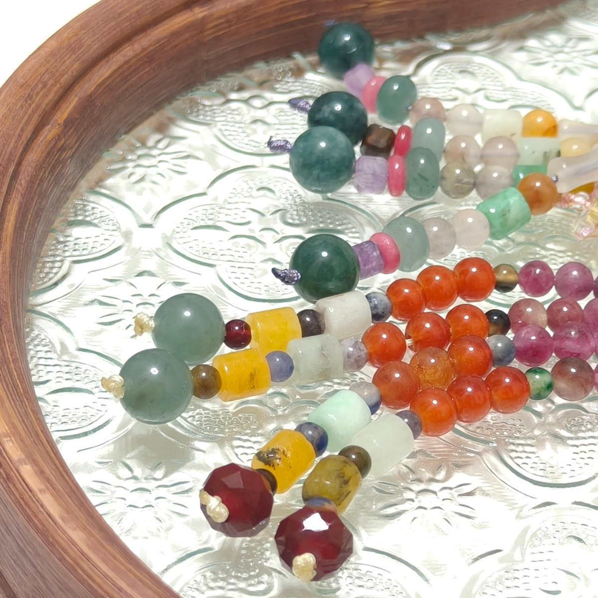 Luxury Elegance Fancy 33 Muslim Agate Tasbeeh with Tassels (MR083)