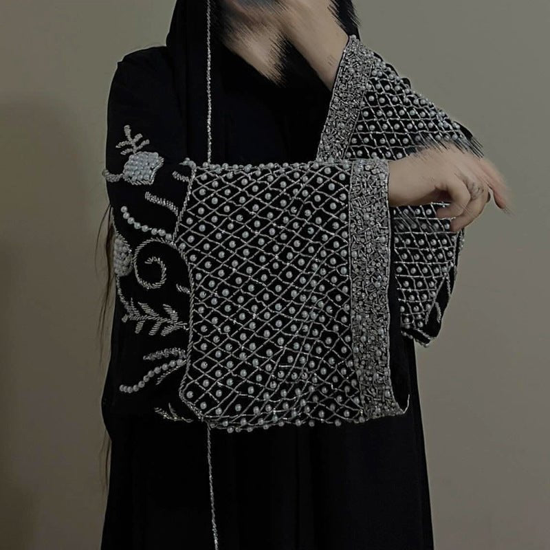 Luxury Embellished Open Abaya & Hijab Set (MOA276)