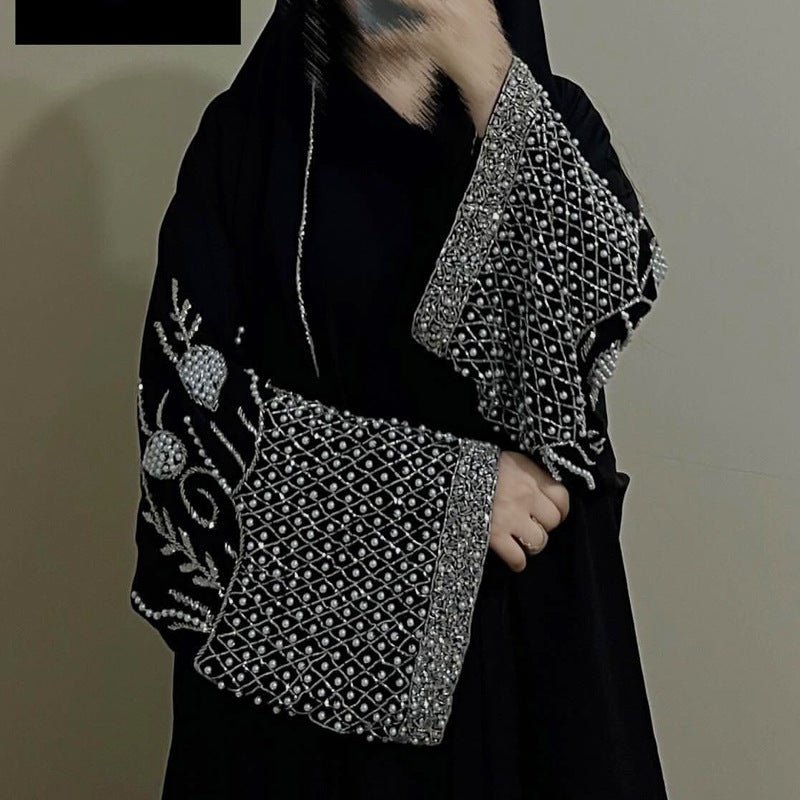 Luxury Embellished Open Abaya & Hijab Set (MOA276)