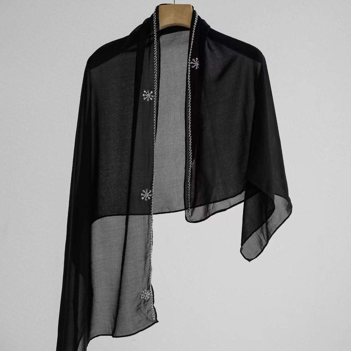 Luxury Embellished Open Abaya & Hijab Set (MOA276)