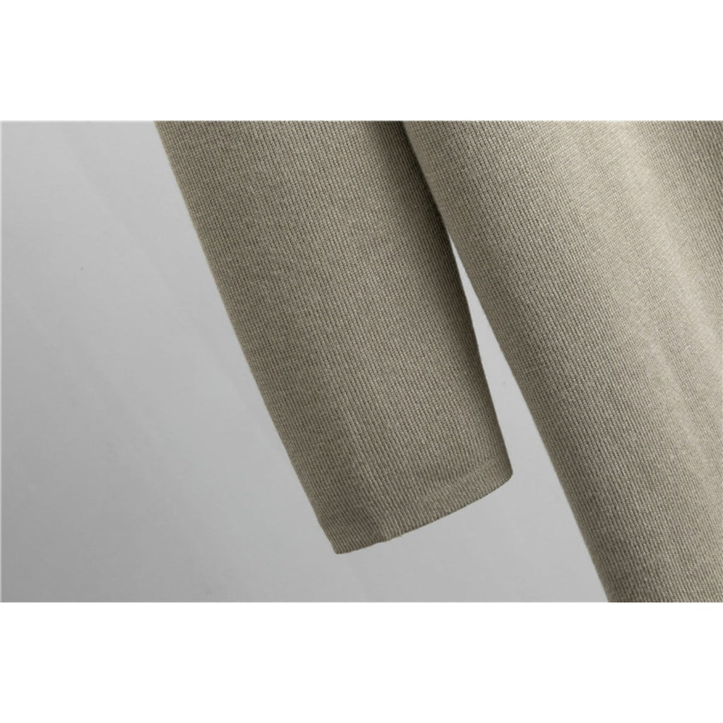 Luxury Knit Oversized Shawl Cardigan Three-Piece Set (MS090)