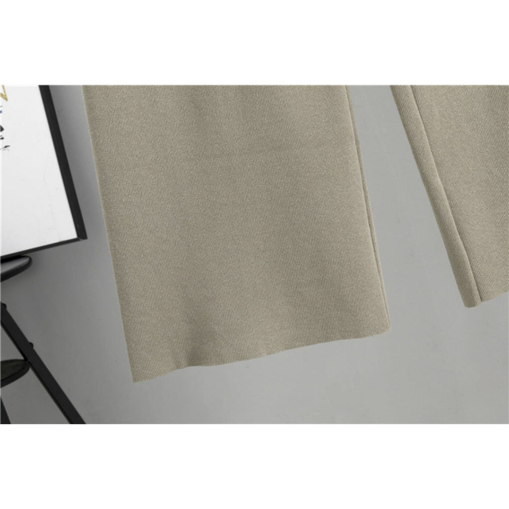 Luxury Knit Oversized Shawl Cardigan Three-Piece Set (MS090)
