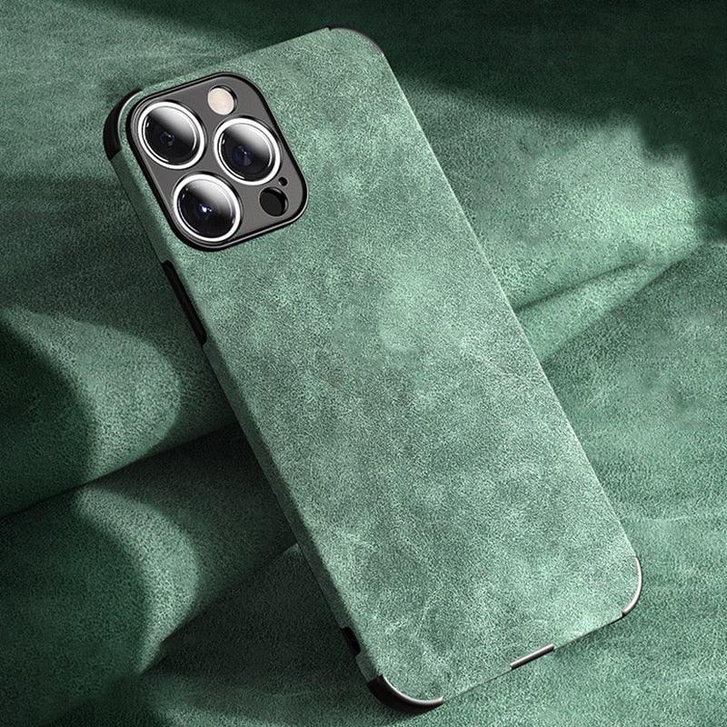 Luxury Leather Phone Case For iPhone 14 13 12 11 Pro Max Mini X XS XR 7 8 Plus SE Retro Solid Color Soft Silicone Cover PU Leather Classic Luxury Business Slim Cover Non-Slip Anti Scratch Full Protective Phone Cases