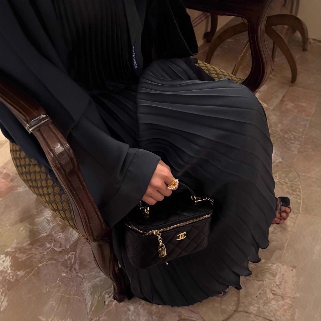 Luxury Pleated Open Abaya Collection (MOA199)