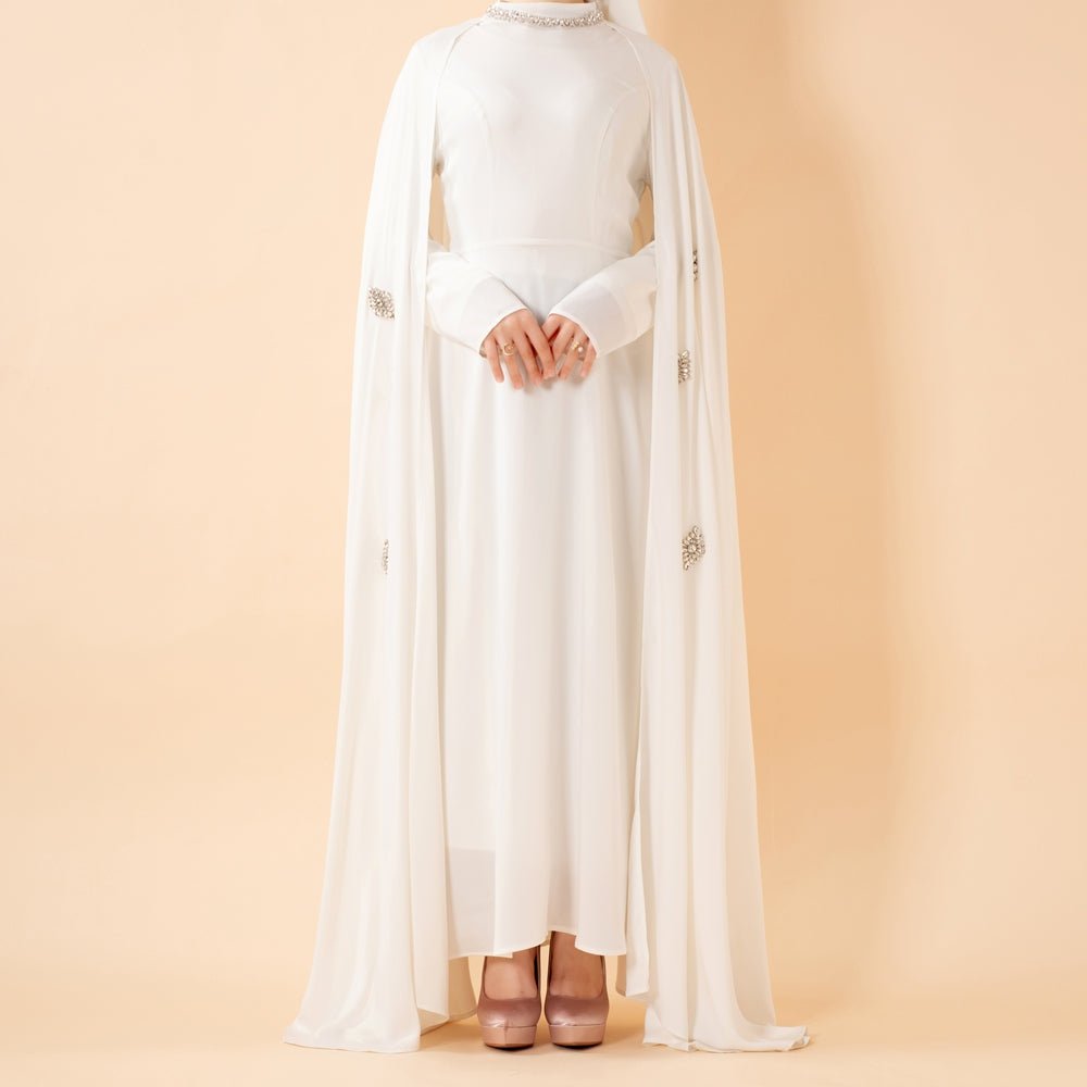 Luxury Satin Royal Cape Abaya(MA326)