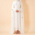 Luxury Satin Royal Cape Abaya(MA326)