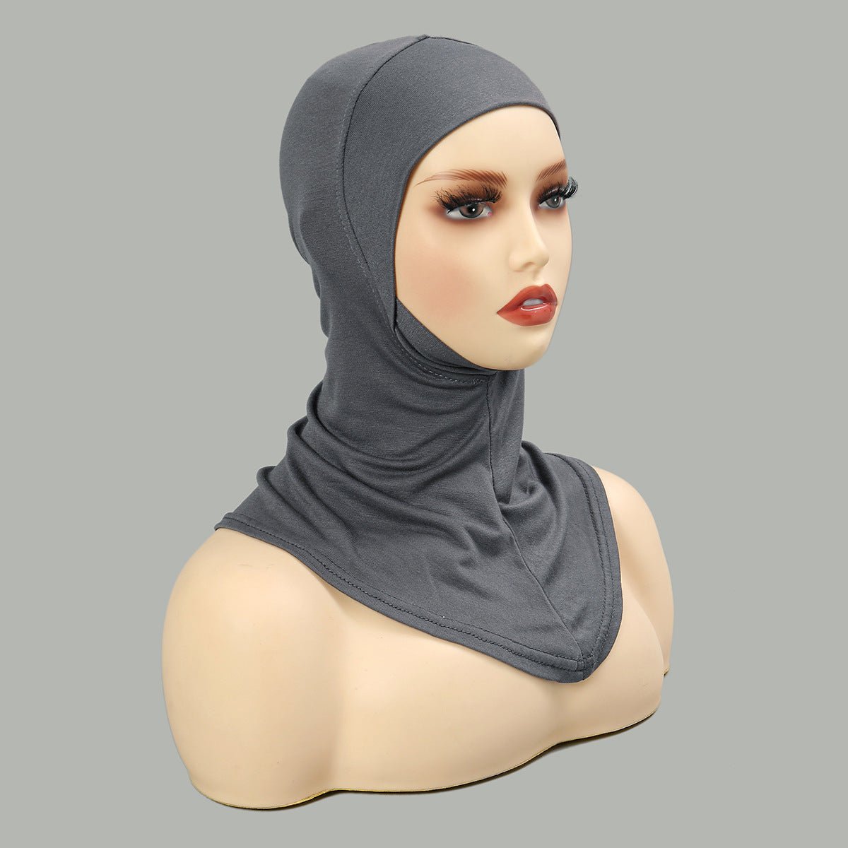 Luxury Single Layer Premium Mercerized Cotton Undercap  Hijab Cap with Chin Coverage (MH117)