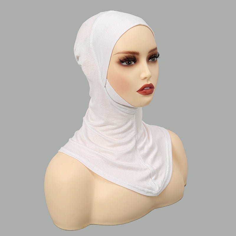 Luxury Single Layer Premium Mercerized Cotton Undercap  Hijab Cap with Chin Coverage (MH117)