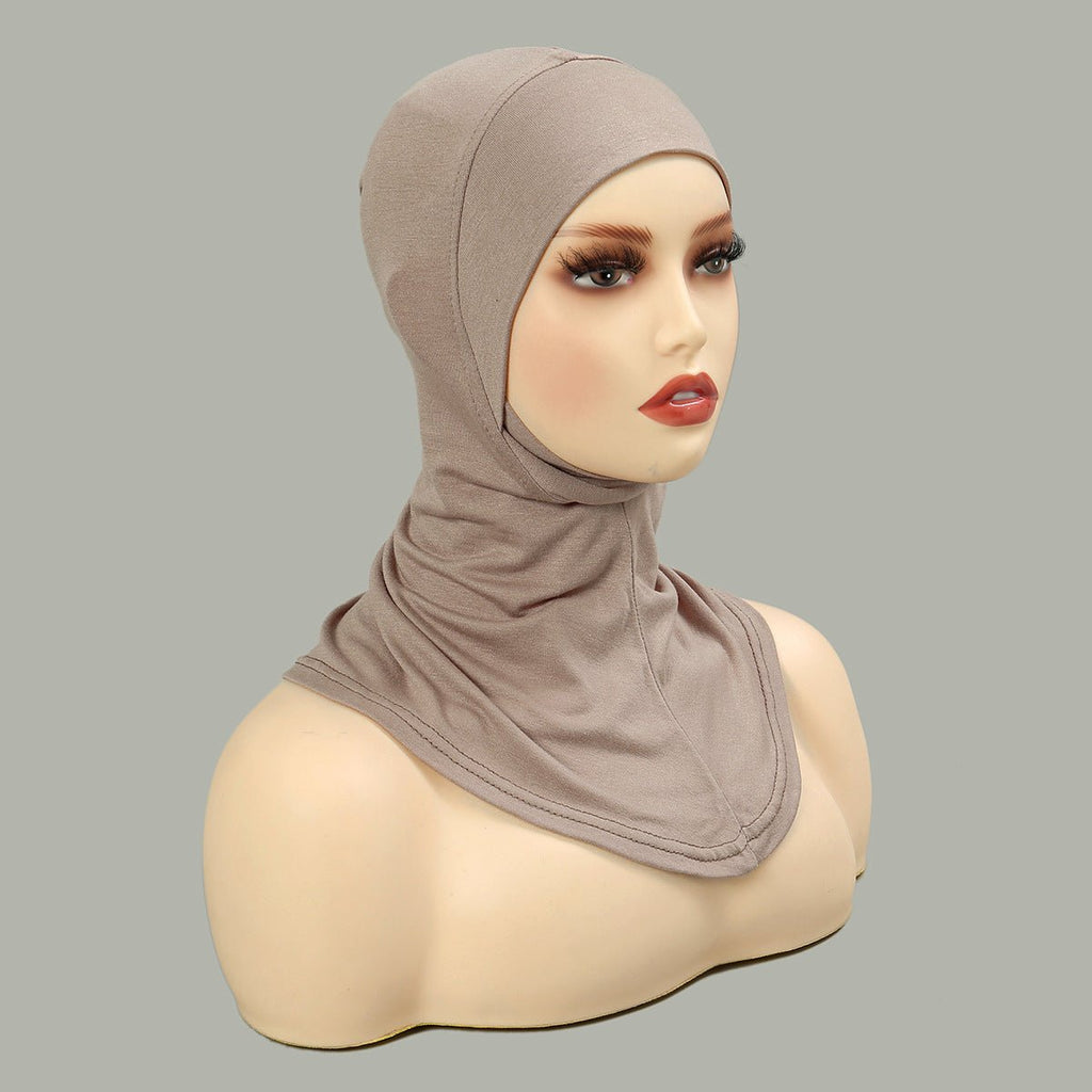 Luxury Single Layer Premium Mercerized Cotton Undercap  Hijab Cap with Chin Coverage (MH117)