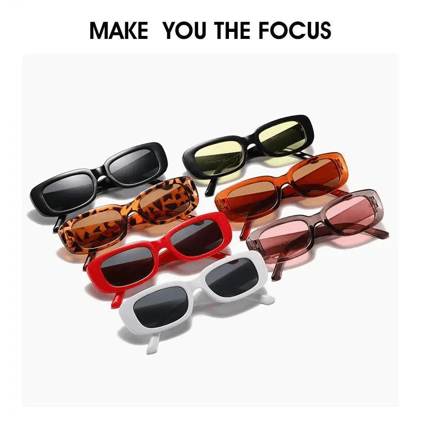 Luxury Square Black Women Retro Vintage Sunglasses Small Rectangle Female Sun Glasses Vintage Design Eyewear