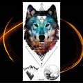 Luxury Tiger Temporary Tattoos Fox Wolf Fake Tattoo Sticker Realistic Black Animal Temporary Tattoo Stickers For Mens