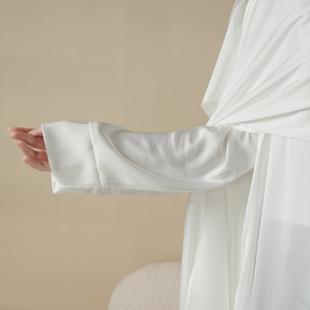 Luxury Wedding Abaya 3-Piece Bridal Abaya Set (MOA044)