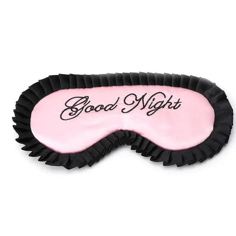 Luxury Women Silk Sleep Eye Mask Soft Ladies Ultra Lightweight Adjustable Strap Eye Mask Night Blindfold