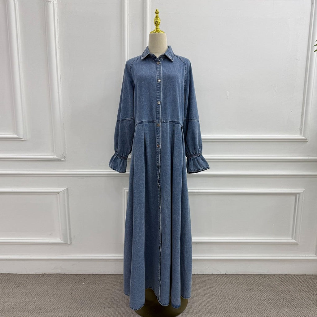 Lyocell Denim Maxi Dress(MS442)