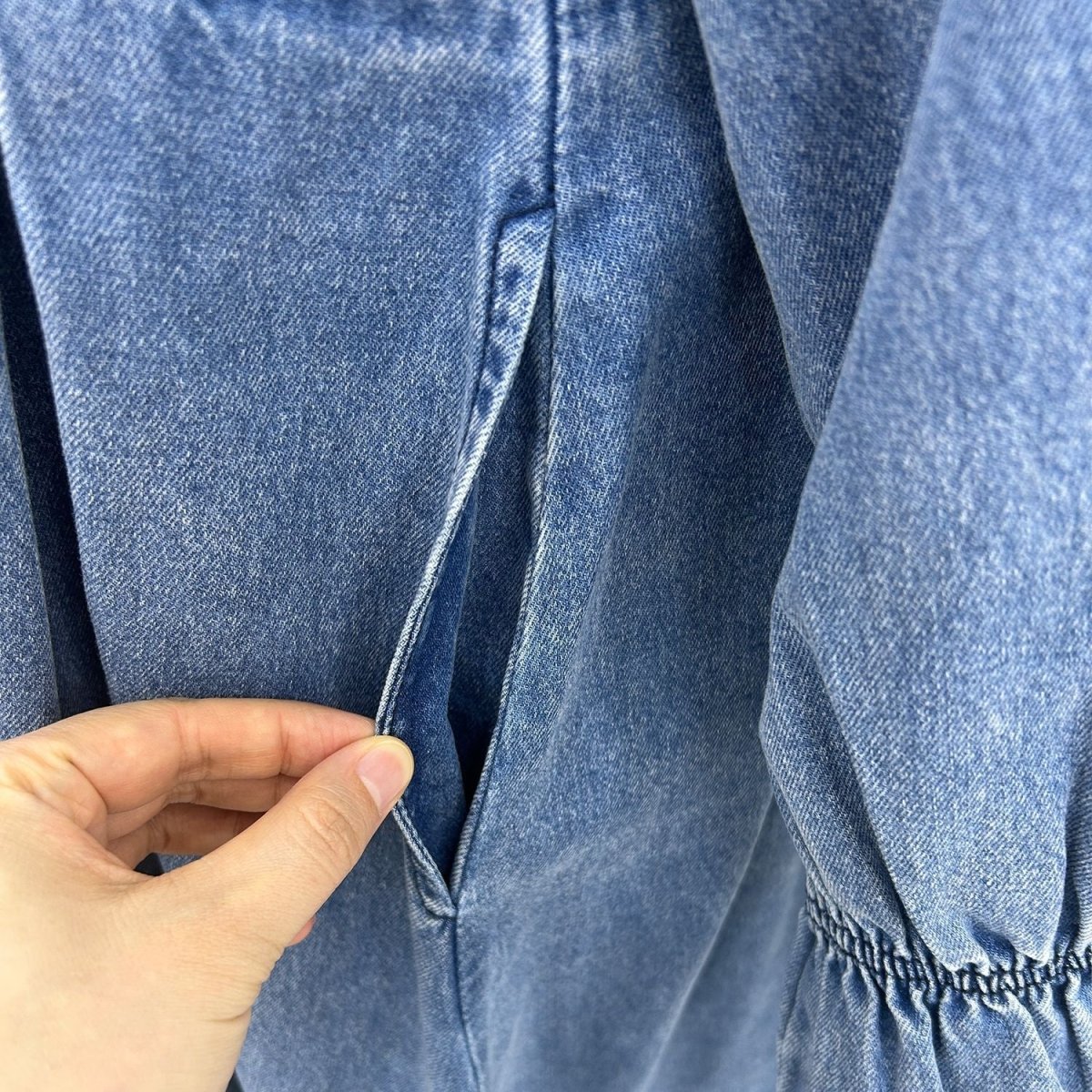 Lyocell Denim Maxi Dress(MS442)