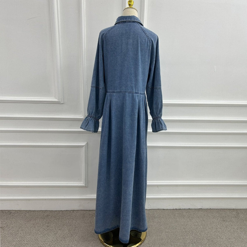 Lyocell Denim Maxi Dress(MS442)