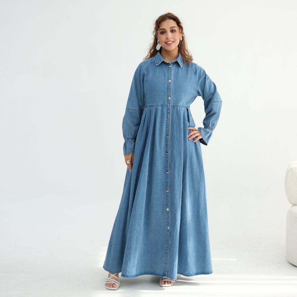 Lyocell Tencel Denim Maxi Dress(MA398)