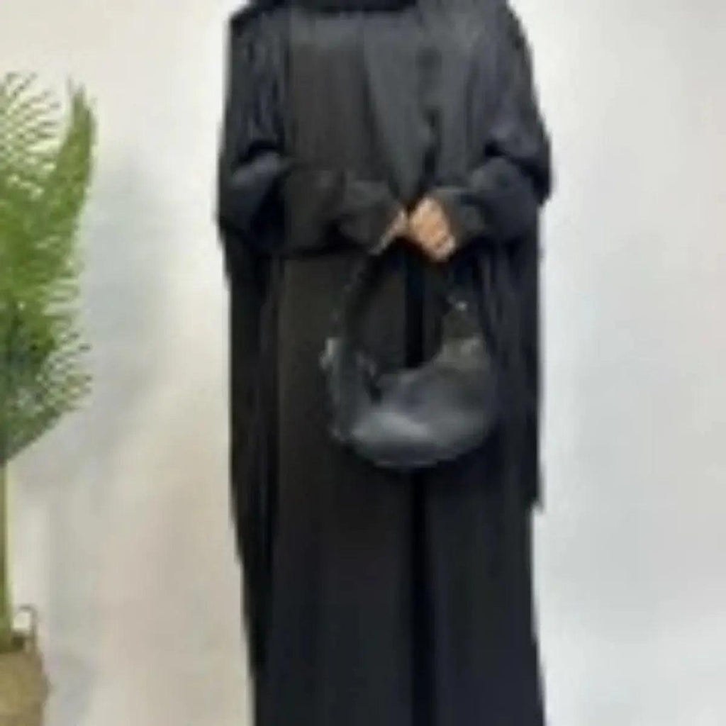 Armani Abaya: Perfect Satin Abaya With A Drawstring (MA039)