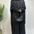 Armani Abaya: Perfect Satin Abaya With A Drawstring (MA039)