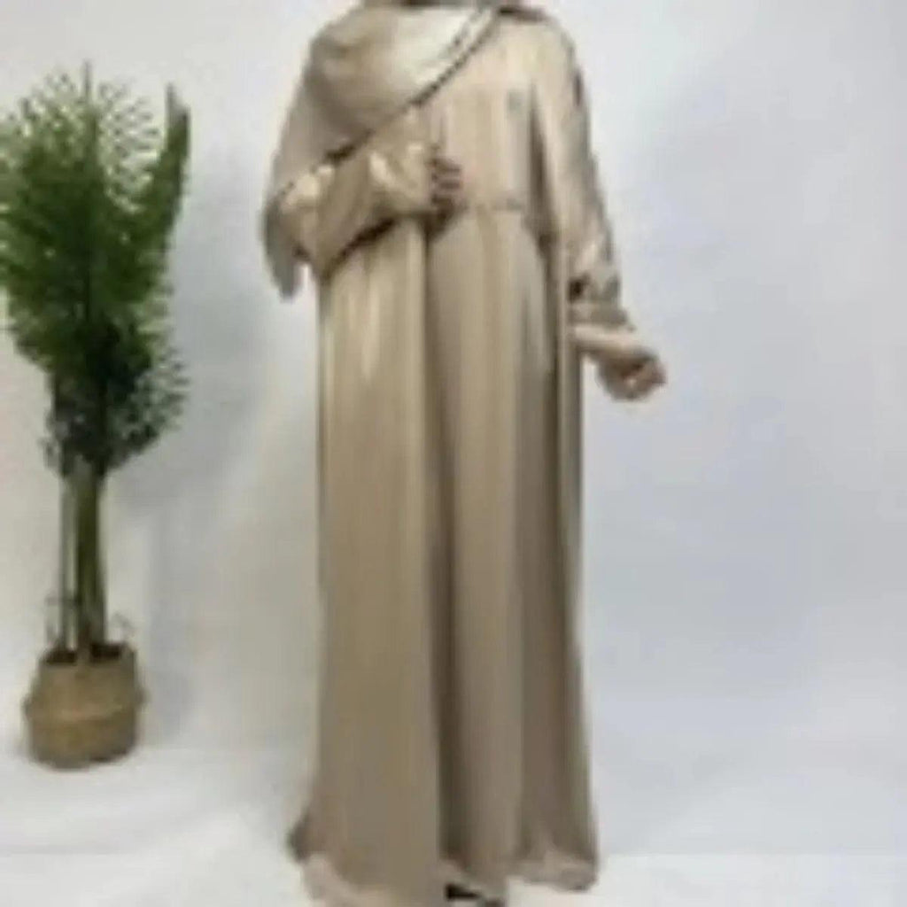 Armani Abaya: Perfect Satin Abaya With A Drawstring (MA039)
