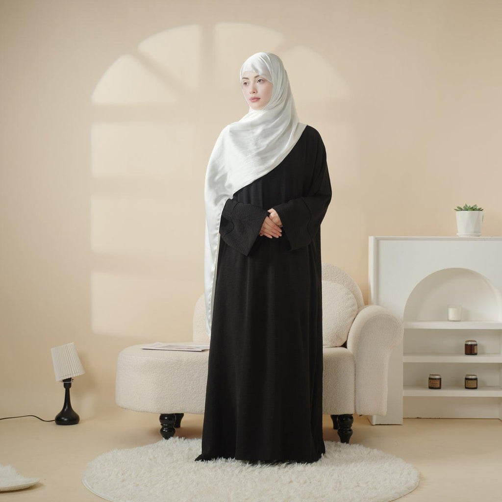 Simple Vintage Pleated Abaya (MA042)