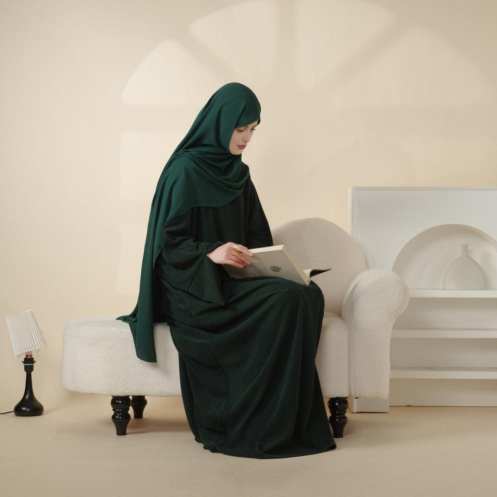 Wide Sleeve Corduroy Abaya (MA045)