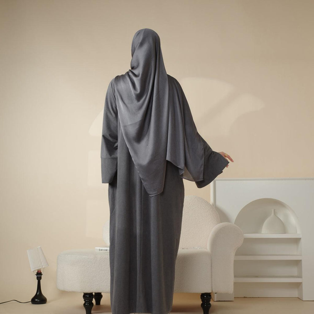Wide Sleeve Corduroy Abaya (MA045)