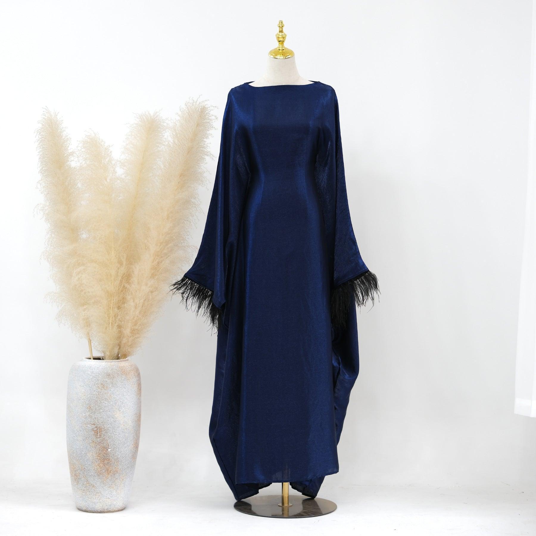 Party Feather Sleeves Abaya (MA052)