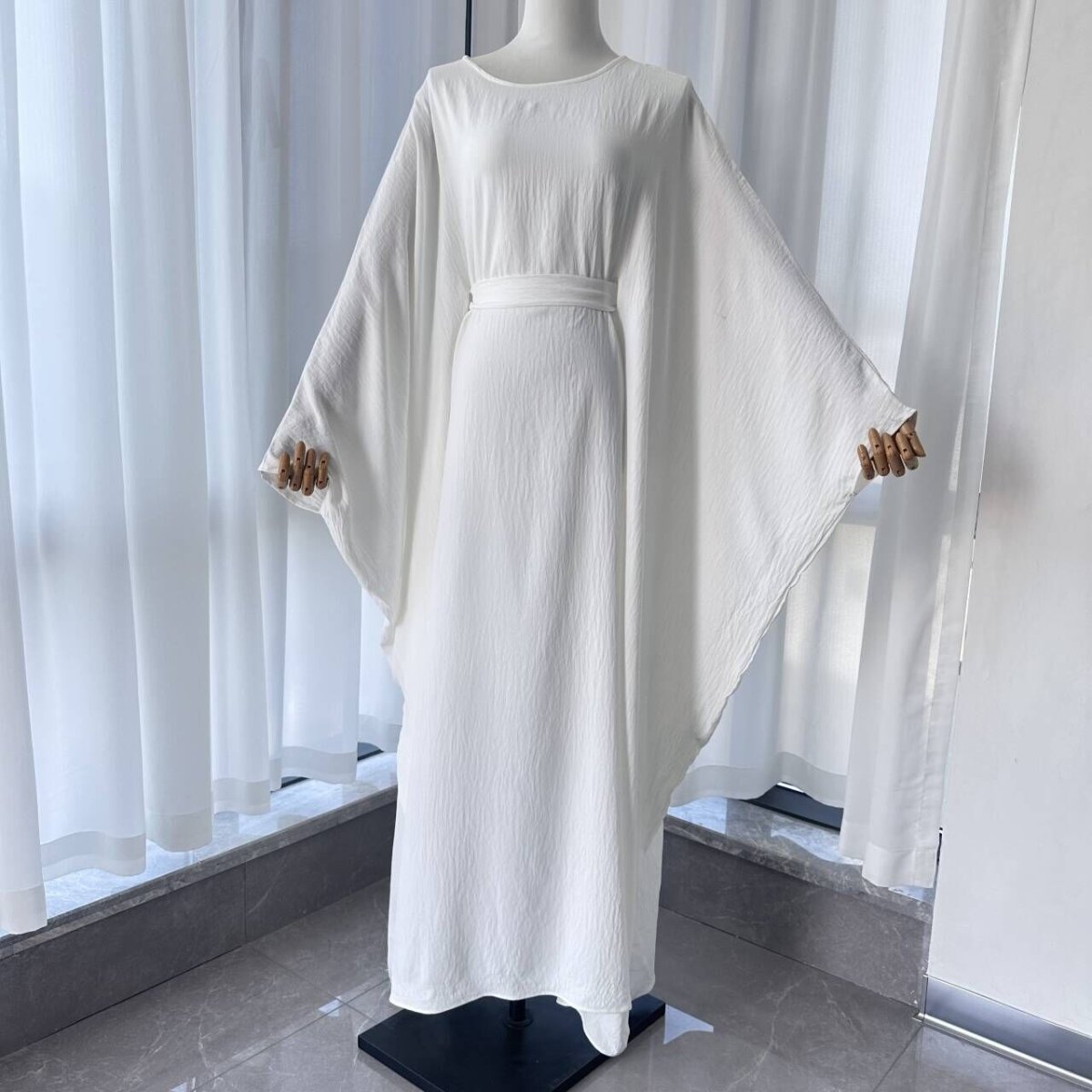 Crepe Batwing Loose Abaya 2-Piece Set (MA090)