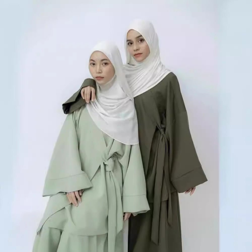 Lace-up Top with Skirt 2-Piece Set (MA097)