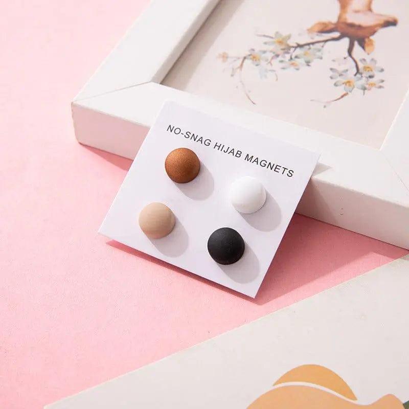 MAC001 Strong Metal Macaron color Hijab magnet, 8 pcs brooches
