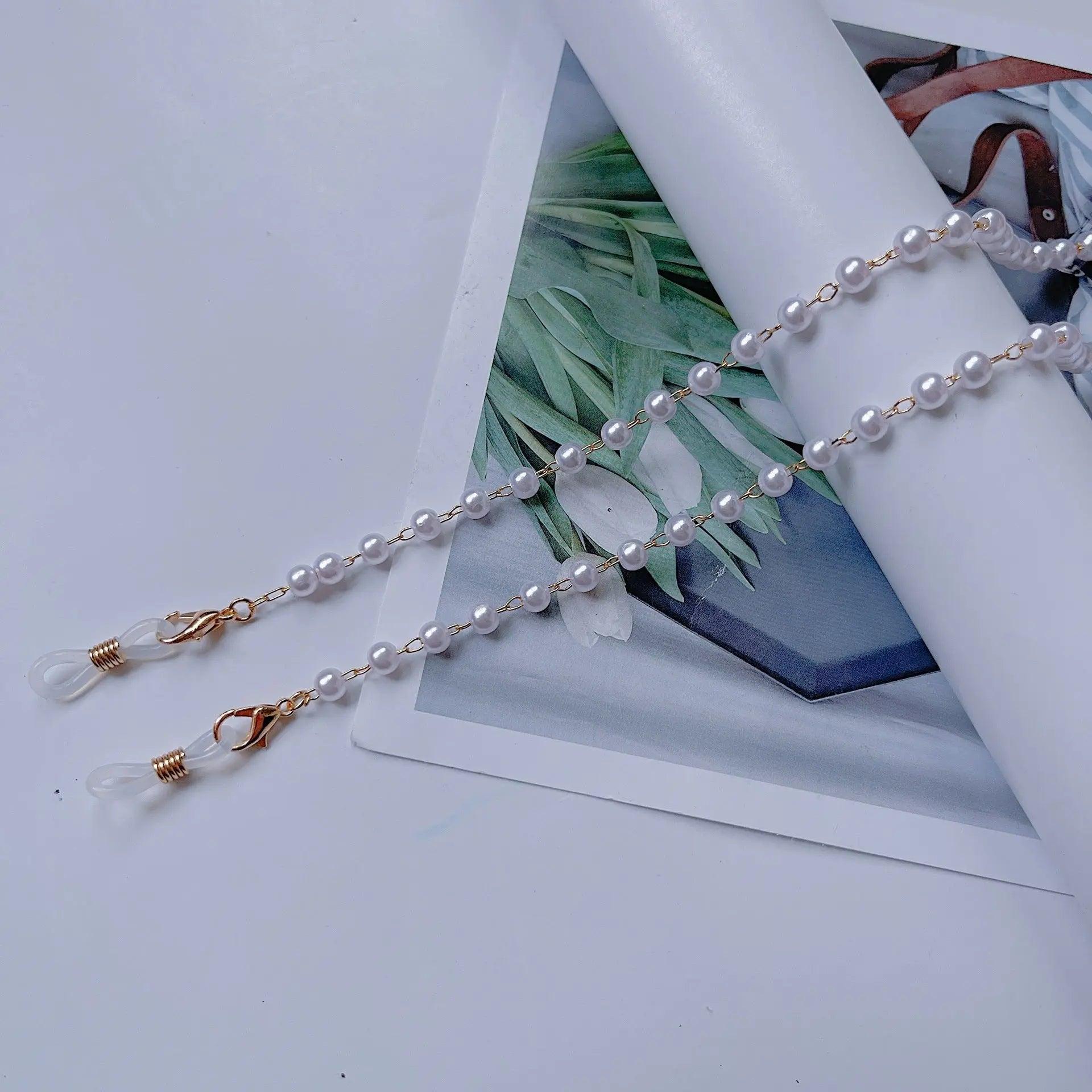 MAC006 Muslim hijab Mask Chain,Fashion Glasses Chain, pearl mask chain