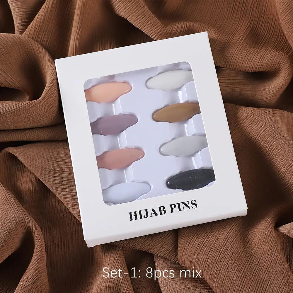 MAC008 Hijab pins, 8 pcs hijab pins