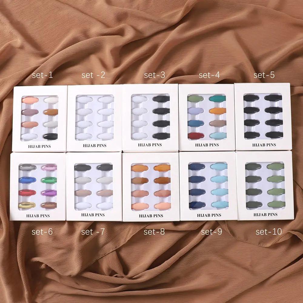 MAC008 Hijab pins, 8 pcs hijab pins