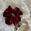 MAC009 hijab scrunchies, velvet flower hair accessories