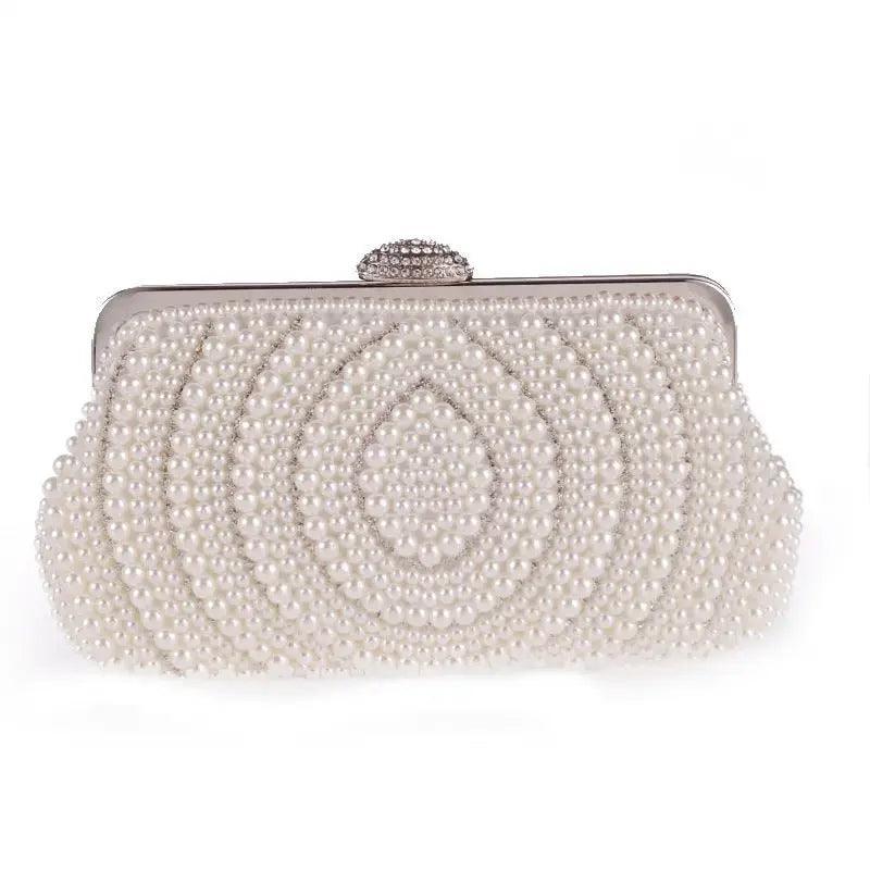 MAC023 Pearl beaded clutch bag