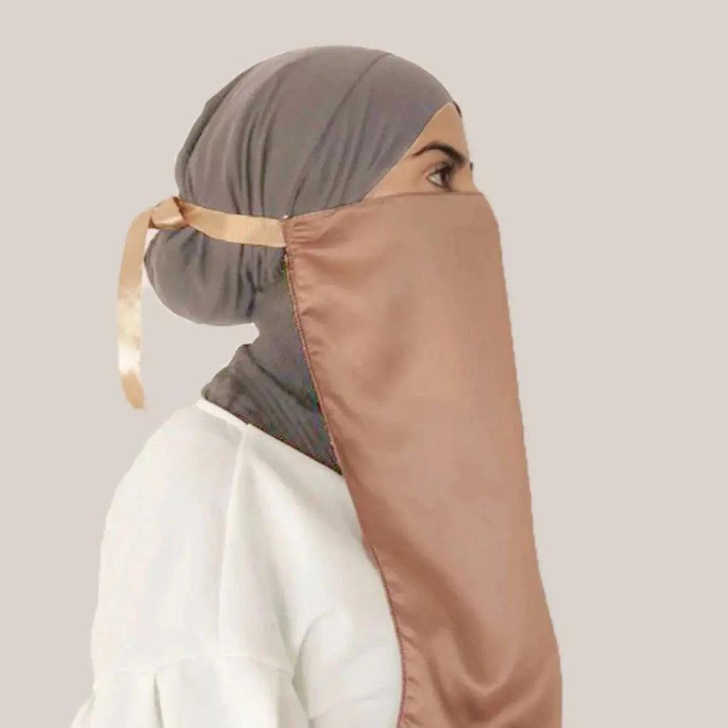 Satin Breathable Niqab for Women (MAC030)