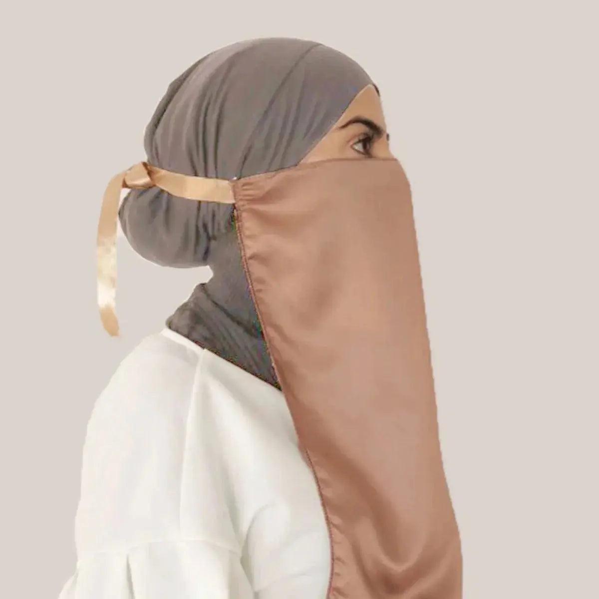Satin Breathable Niqab for Women (MAC030)