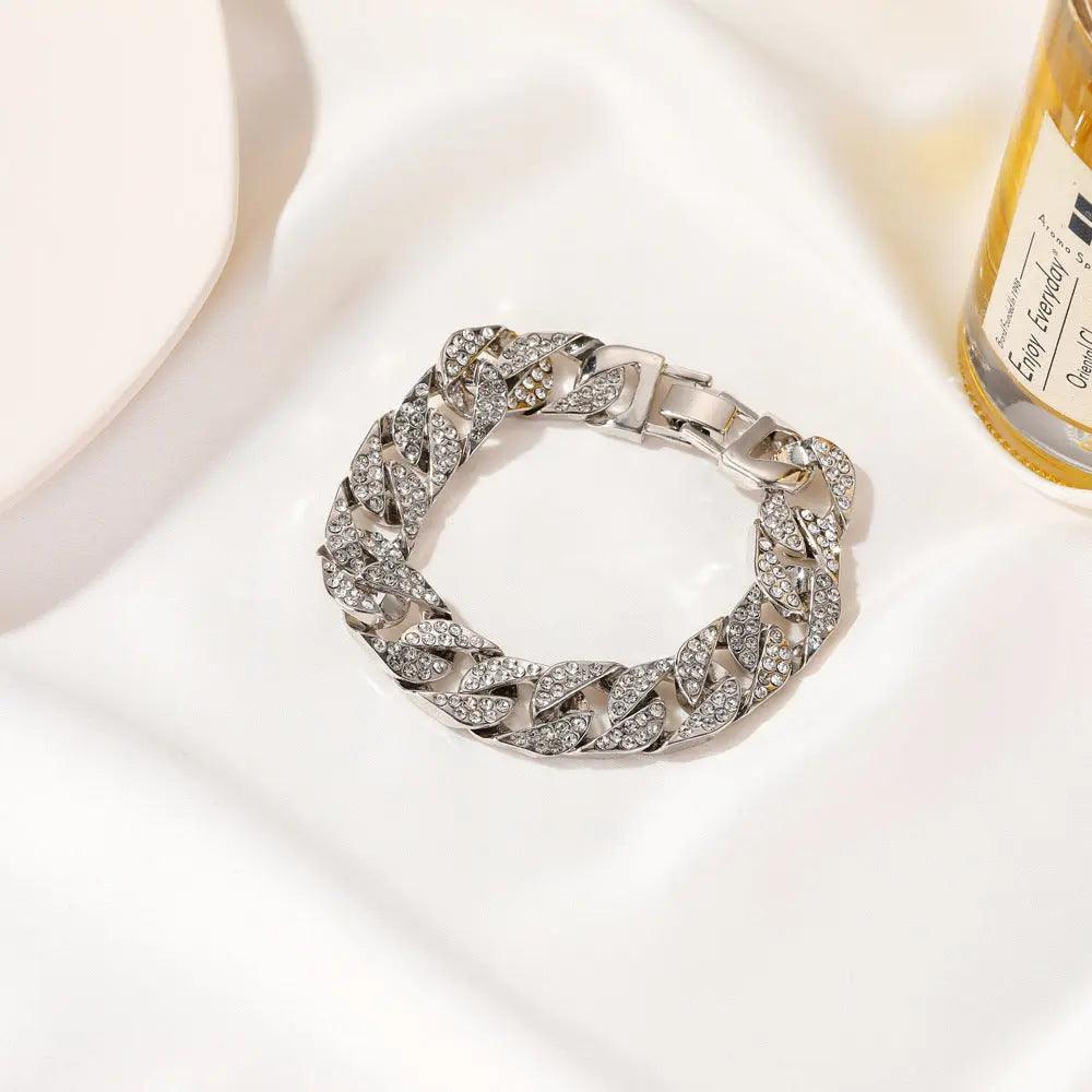 MAC036 wide flash diamond bracelet