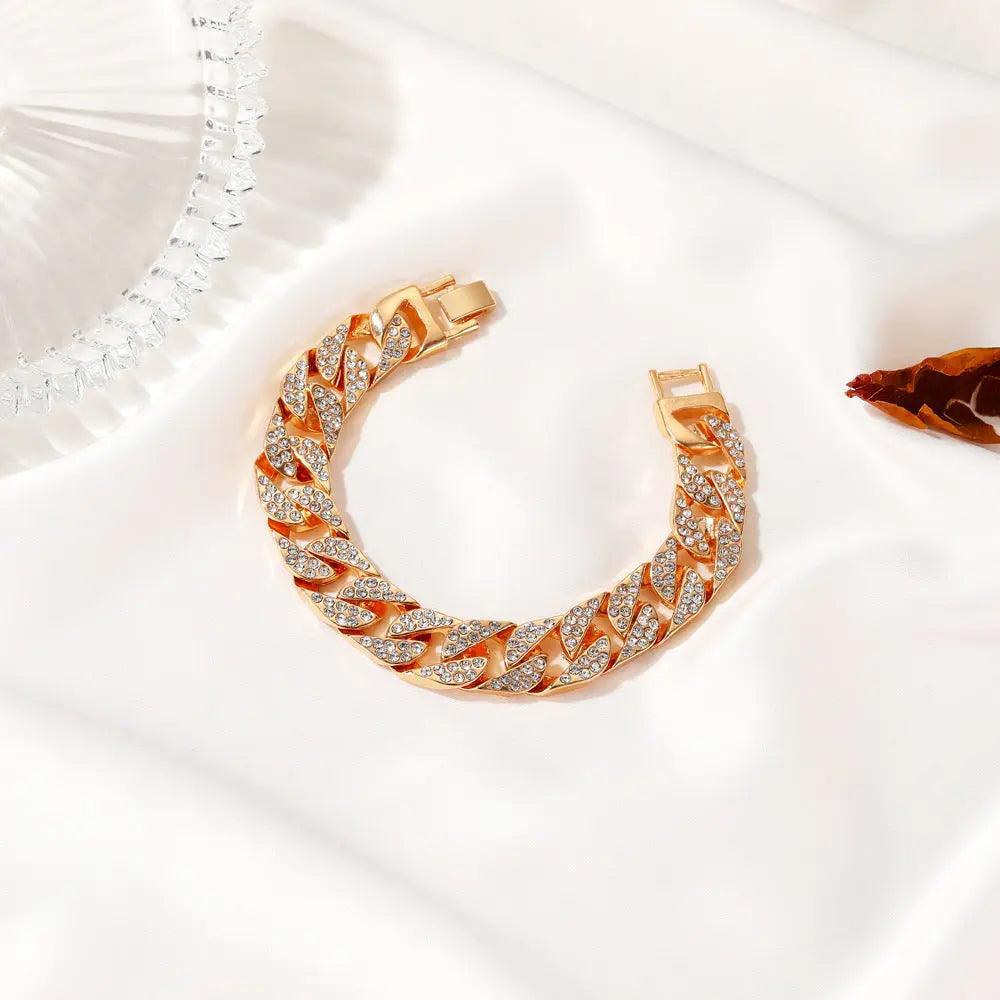 MAC036 wide flash diamond bracelet