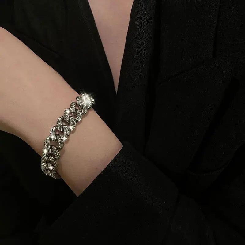 MAC036 wide flash diamond bracelet