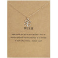 MAC041 Platinum plated Four Leaf Clover Pendant Necklace