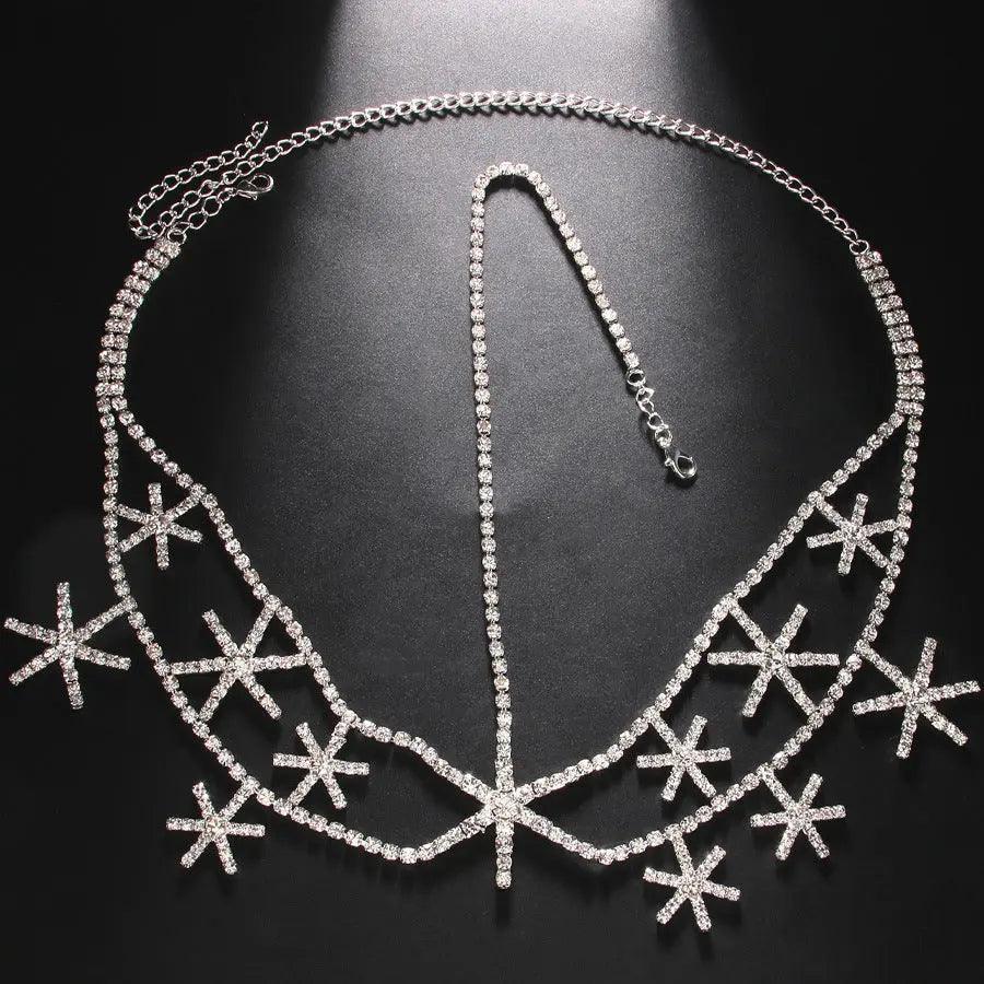 MAC050 Rhinestone Chain Star Headpiece