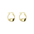 MAC063 Filled Twisted Ear Buckle Earrings
